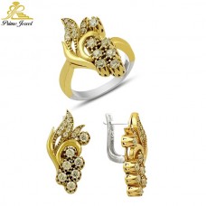 Gümüş Otantik Taşlı Set